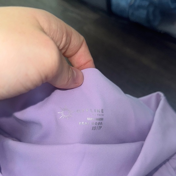 Lavender Scalloped Aerie Shorts - Picture 2 of 3